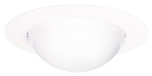 Cooper Lighting 172PS 6-Inch Trim Showerlight with Dome Lens and Reflector, White Trim with Frosted Glass Dome