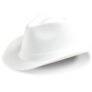 Vulcan Cowboy Hard Hat 6 Point Ratchet Suspension - White #VCB200
