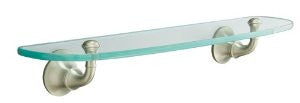 KOHLER K-11283-BN Forte Glass Shelf, Vibrant Brushed Nickel