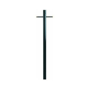 Westinghouse Lantern Post with Ground Convenience Outlet and Dusk to Dawn Sensor, Black Finish on Steel
