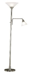 Kenroy Home 21002BS Rush Torchiere, Brushed Steel