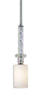Uttermost Campania Mini Pendant, White/Silver