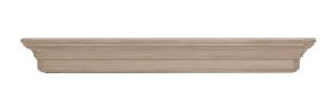 Pearl Mantels 490-60 Lindon Wood 60-Inch Fireplace Mantel Shelf, Unfinished