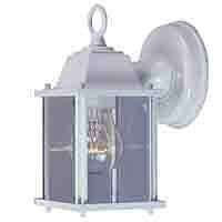 Boston Harbor AL1037-43L Small Aluminum Porch Wall Lantern, White