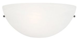 Yosemite Home Decor 1371-1MC Glacier Point Half-Moon One-Light Wall Sconce Light, Ivory Cloud Glass Shade