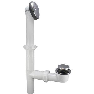 Keeney 63W Foot Lock Stop Style Bath Drain Kit with Poly Tubing, Chrome