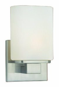 Eurofase 19417-028 Marond 1-Light Wall Sconce, Satin Nickel/Opal White