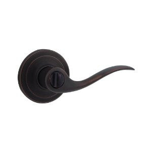Kwikset 730TNL 11P CP Tustin Bed/Bath Lever, Venetian Bronze