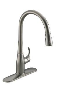 KOHLER K-597-VS Simplice Pull-Down Secondary Faucet, Vibrant Stainless