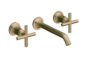 KOHLER K-T14415-3-BV Purist Two-Handle Wall-Mount Faucet Trim, Vibrant Brushed Bronze