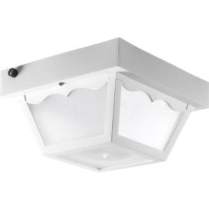Progress Lighting P7340-30EB 1-Light Non-Metallic Close-To-Ceiling Integral Photocell, White