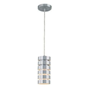 Lite Source LS-19921ALU Tendrill 1-Lite Metal Pendant Lamp, Aluminum