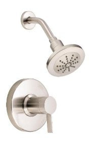 Danze D512530BNT Amalfi Single Handle Shower Trim Kit with Efficient Flow Showerhead, Brushed Nickel
