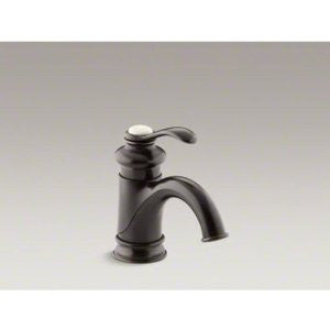 Kohler K121822BZ Fairfax Single-Hole Bathroom Sink Faucet with Single Lever Handle, Oil-Rubbed Bronze