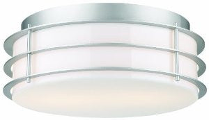 Forecast Lighting F849262NV Hollywood Hills 2 Light Flush Mount Ceiling Fixture, Metallic Silver