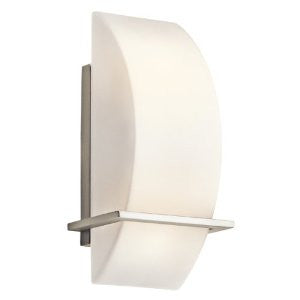 Kichler Lighting 45217NI Crescent View 2-Light Wall Sconce, Brushed Nickel with Opal-Etched Glass
