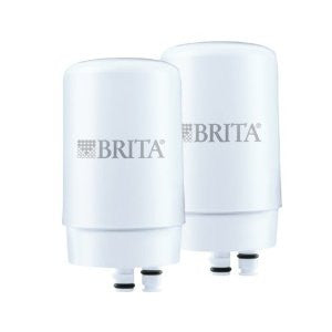 Brita On Tap Faucet Water Filter System Replacement Filters, White, 2 Count