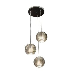 Trend Lighting 3-Light Phoenix Pendant Lamp, Silver