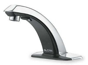 Sloan Valve ETF-80-4-P Optima Transformer Powered Sensor Activated Electronic Hand Washing Faucet with Trim Plate for 4-Inch Centerset Sink, Chrome
