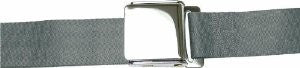 AutoLoc 187771 Charcoal 2-Point Retractable Seat Belt with Airplane Buckle