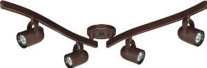 Nuvo TK383 Mr16 Halogen Swivel Track Kit, Russet Bronze