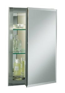 Kohler K-CB-CLR1620FS 16" x 20" Single Door Mirrored Medicine Cabinet with Adjustable Glass Shelves,