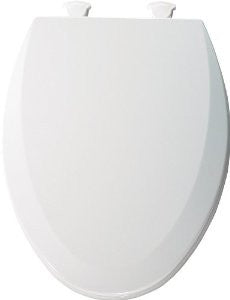 Bemis 1500EC464 Molded Wood Elongated Toilet Seat With Easy Clean and Change Hinge Dresden Blue