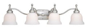 Vaxcel USA CLVLD004CH Cologne 4 Light Bathroom Vanity Lighting Fixture in Chrome, Glass