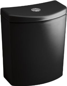 KOHLER K-4441-7 Persuade Curv Dual Flush Tank, Black Black