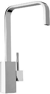 Jewel Faucets 25558 Single Hole Kitchen Faucet with Swivel Ribbon Spout in Chrome