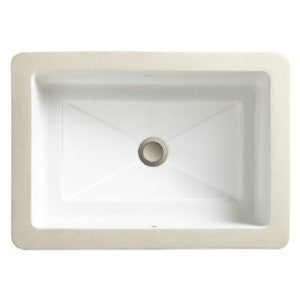 Porcher 12100-00.001 Marquee Undercounter Rectangle Lavatory, Small, White