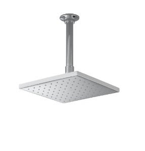 KOHLER K-13695-CP 8-Inch Contemporary Square Rain Showerhead, Polished Chrome