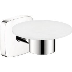 Hansgrohe 41502 PuraVida Soap Dish Wall-Mounted with Ceramic Dish,
