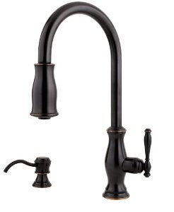 Pfister F5297TMY Hanover High-Arc Pull-Down Kitchen Faucet, Tuscan Bronze