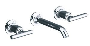 KOHLER K-T14413-4-CP Purist Two-Handle Wall-Mount Faucet Trim, Polished Chrome