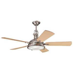 Kichler Lighting 300018BSS 56-Inch Hatteras Bay Ceiling Fan, Brushed Stainless Steel