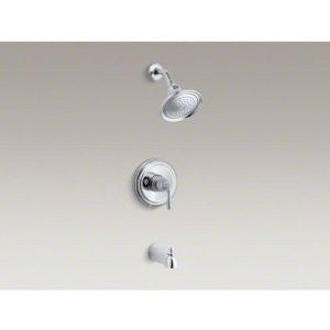 Kohler K-T395-4E-2BZ Devonshire Rite-Temp Pressure Balancing Tub and Shower Faucet Trim, Oil Rubbed Bronze