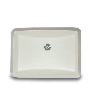 Nantucket Sinks UM-18x12-B 18-Inch by 12-Inch Rectangle Ceramic Undermount Vanity, Bisque