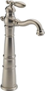 Delta 755LF-SS Victorian Single Handle Centerset Lavatory Faucet with Riser - Less Pop-Up, Stainless