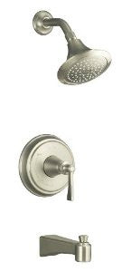 KOHLER K-T11077-4-BN Archer Bath and Shower Faucet Trim, Vibrant Brushed Nickel