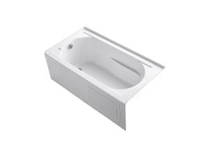 KOHLER K-1357-GLA-0 Devonshire 5-Foot BubbleMassage Bath, White