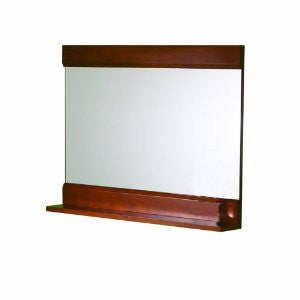 Decolav 9818-CW Solid Wood Frame Mirror with Display Integrated Shelf, Cherry