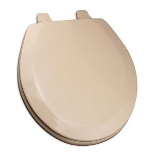 Comfort Seats C1B4R2-30 Deluxe Molded Wood Toilet Seat, Round, Fawn Beige