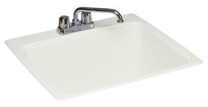 Swanstone DIT-018 25-Inch by 22-Inch Commercial Laundry Sink, Bisque Finish