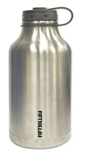 Lifeline 7500 Silver Stainless Steel Growler - 64 oz. Capacity