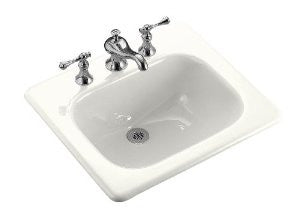 KOHLER K-2895-4-0 Tahoe Self-Rimming Lavatory, White