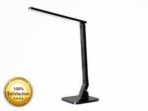 Conoco® Smart TT-DL01(Piano Black) Versatile Natural Light LED Desk Lamp (4 Lighting Modes- Reading, Studying, Relaxation & Bedtime, 5- Level Brightness Control for each mode, Touch Sensitive Control Panel, 1-Hour Auto Timer, 5V/1A USB Charging Port)