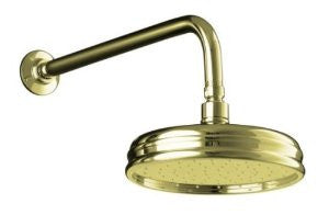 KOHLER K-10122-AF Rain Showerhead with Traditional Design, Vibrant French Gold