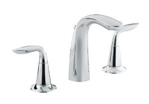 KOHLER K-5317-4-CP Refinia Widespread Lavatory Faucet, Polished Chrome