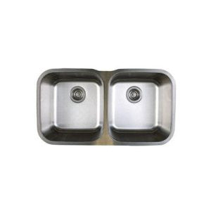 Blanco BL441020 BlancoStellar 8-Inch Equal Double Bowl Sink, Refined Brushed